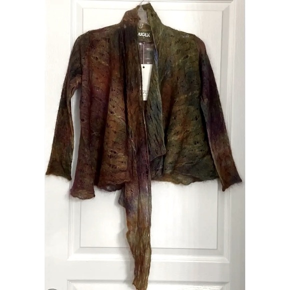 Aigua New Anthropologie Alpaca Multi Color Cardigan Boutique - Picture 13 of 15